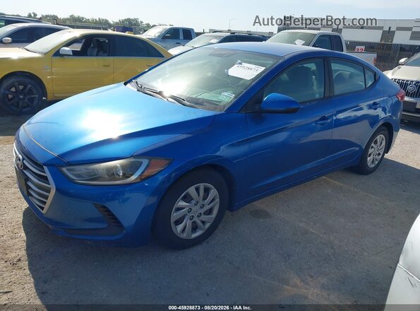 5NPD74LFXHH185807 2017 HYUNDAI ELANTRA Blue Առջևի ձախ երեք քառորդ տեսարան
