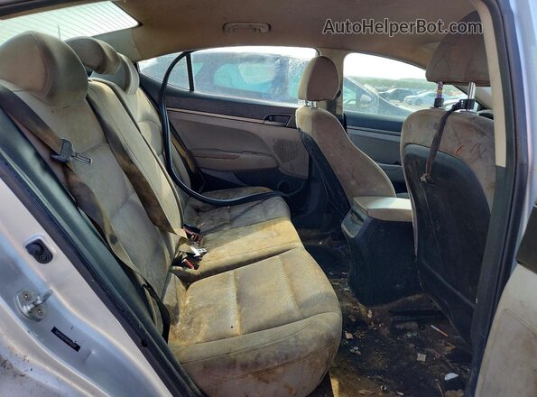5NPD74LFXHH199304 2017 HYUNDAI ELANTRA Silver Rear seats view