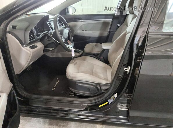 5NPD74LFXKH441290 2019 HYUNDAI ELANTRA Black Widok wnętrza z przodu
