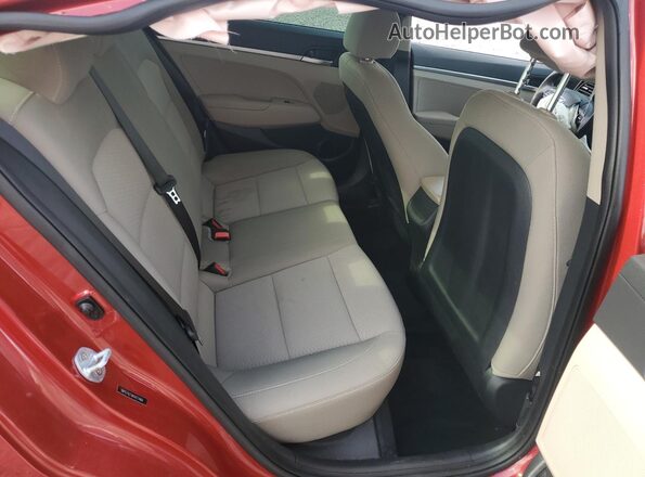 5NPD74LFXKH477464 2019 HYUNDAI ELANTRA Red უკანა სავარძლების ხედი