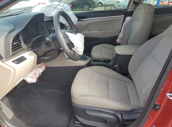 5NPD74LFXKH477464 2019 HYUNDAI ELANTRA Red წინა სალონის ხედი