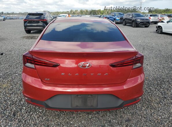 5NPD74LFXKH477464 2019 HYUNDAI ELANTRA Red უკანა ხედი