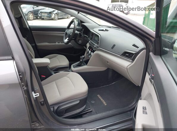 5NPD74LFXKH490604 2019 HYUNDAI ELANTRA Серый Вид салона спереди