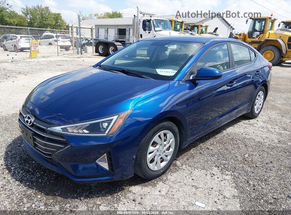 5NPD74LFXKH497469 2019 HYUNDAI ELANTRA Blue Առջևի ձախ երեք քառորդ տեսարան
