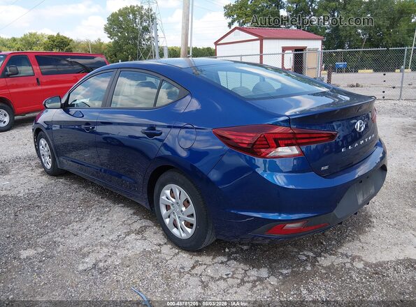 5NPD74LFXKH497469 2019 HYUNDAI ELANTRA Blue Հետևի ձախ