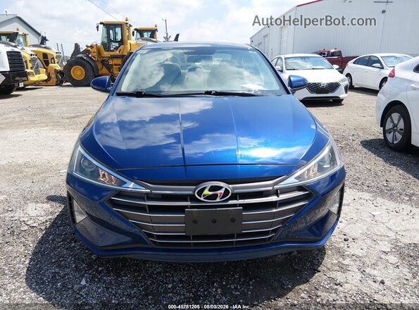 5NPD74LFXKH497469 2019 HYUNDAI ELANTRA Blue Սարքավորումների վահանակի տեսք