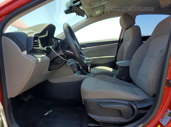 5NPD74LFXLH499613 2020 HYUNDAI ELANTRA Red Front interior view