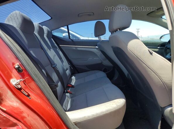5NPD74LFXLH499613 2020 HYUNDAI ELANTRA Red Rear seats view