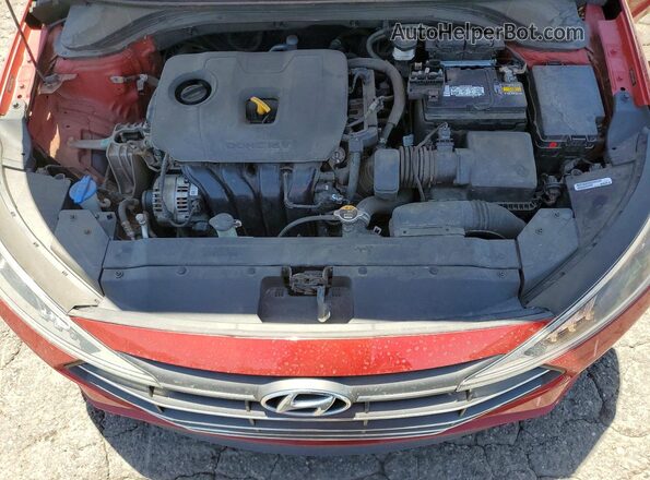 5NPD74LFXLH499613 2020 HYUNDAI ELANTRA Red Rear interior view