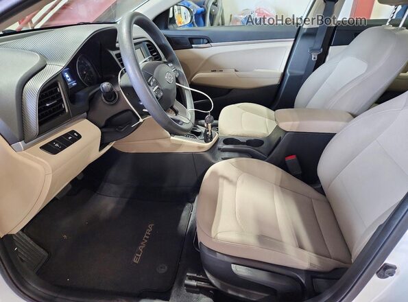 5NPD74LFXLH606773 2020 HYUNDAI ELANTRA White Widok wnętrza z przodu