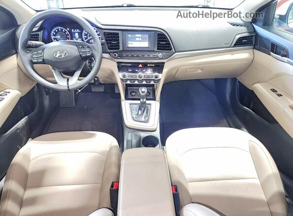 5NPD74LFXLH606773 2020 HYUNDAI ELANTRA White Widok deski rozdzielczej
