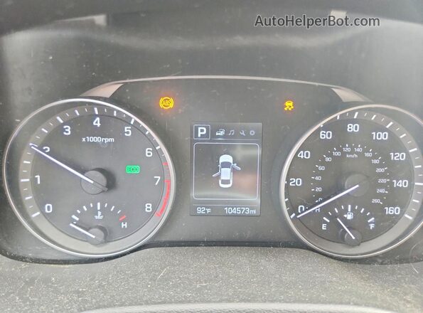 5NPD84LF0HH024508 2017 HYUNDAI ELANTRA Black Вид щитка приладів