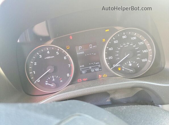 5NPD84LF0HH128819 2017 HYUNDAI ELANTRA White Instrument cluster view