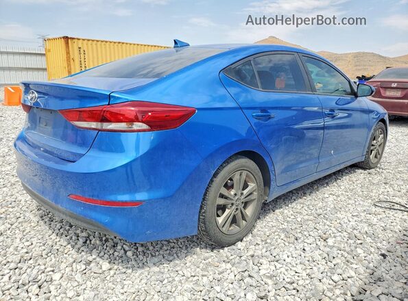 5NPD84LF0JH213035 2018 HYUNDAI ELANTRA Blue Trasero derecho