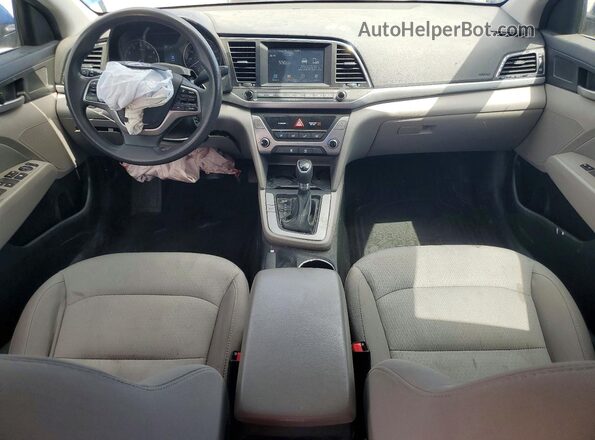5NPD84LF0JH213035 2018 HYUNDAI ELANTRA Blue Vista del salpicadero