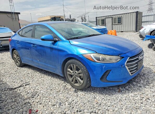 5NPD84LF0JH213035 2018 HYUNDAI ELANTRA Blue Delantero derecho