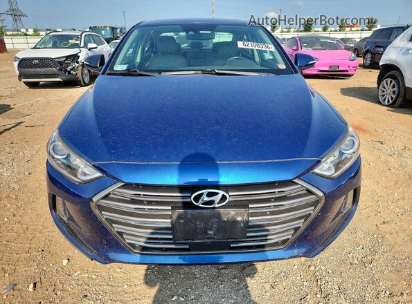 5NPD84LF0JH216159 2018 HYUNDAI ELANTRA Blue Front view