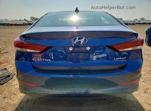 5NPD84LF0JH216159 2018 HYUNDAI ELANTRA Blue Rear view