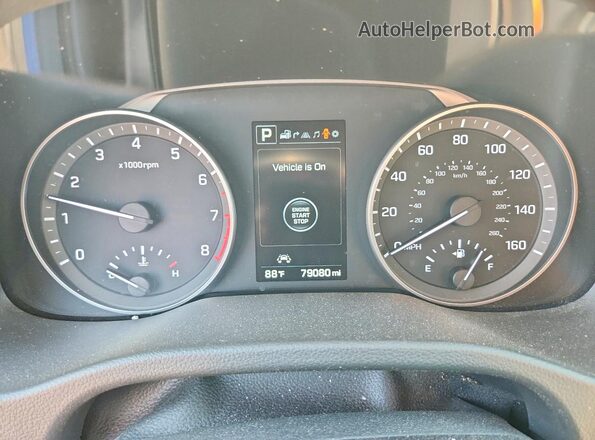 5NPD84LF0JH216159 2018 HYUNDAI ELANTRA Blue Instrument cluster view