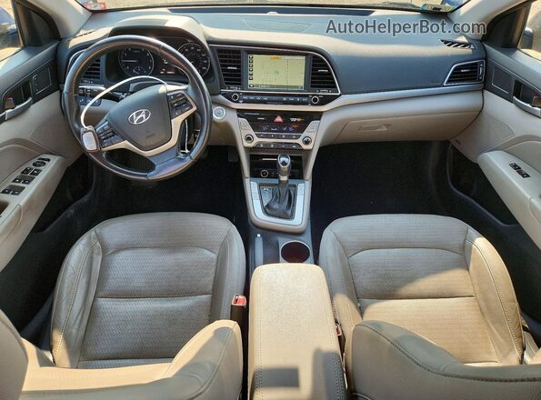 5NPD84LF0JH216159 2018 HYUNDAI ELANTRA Blue Dashboard view