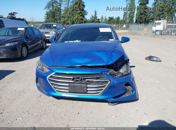 5NPD84LF0JH225749 2018 HYUNDAI ELANTRA Blue Rear interior view