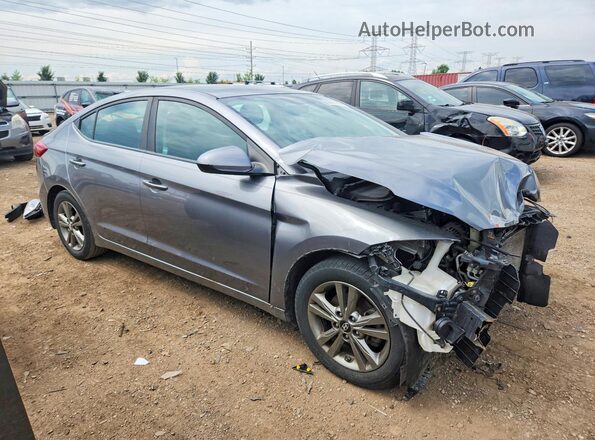 5NPD84LF0JH249436 2018 HYUNDAI ELANTRA Gray Առջևի աջ