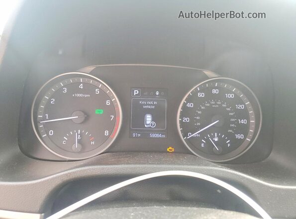 5NPD84LF0JH289161 2018 HYUNDAI ELANTRA Белый Вид щитка приборов