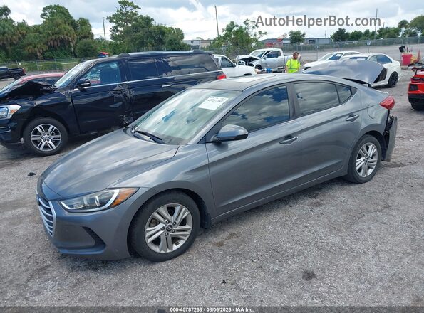 5NPD84LF0JH307593 2018 HYUNDAI ELANTRA Gray Vista tres cuartos delantera izquierda