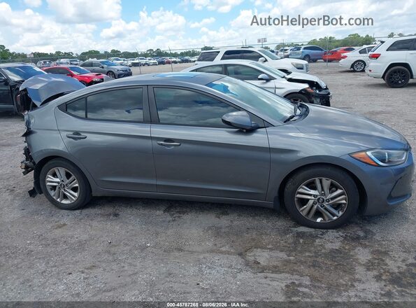 5NPD84LF0JH307593 2018 HYUNDAI ELANTRA Gray Vista interior trasera