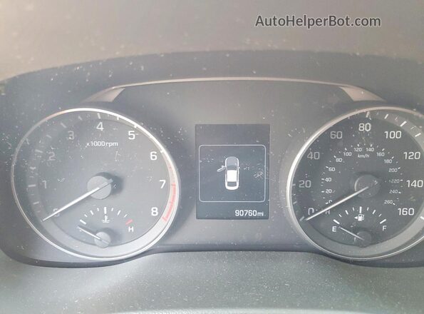 5NPD84LF0JH333000 2018 HYUNDAI ELANTRA Red Սարքավորումների վահանակի տեսք