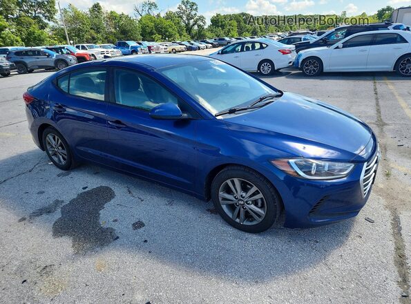 5NPD84LF0JH339430 2018 HYUNDAI ELANTRA Blue Front right