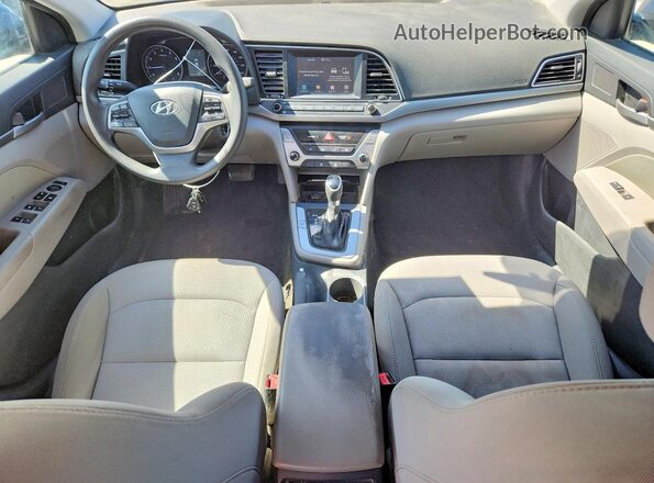 5NPD84LF0JH339430 2018 HYUNDAI ELANTRA Blue Dashboard view