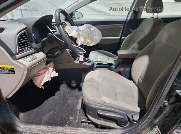 5NPD84LF0JH377479 2018 HYUNDAI ELANTRA Black Widok wnętrza z przodu