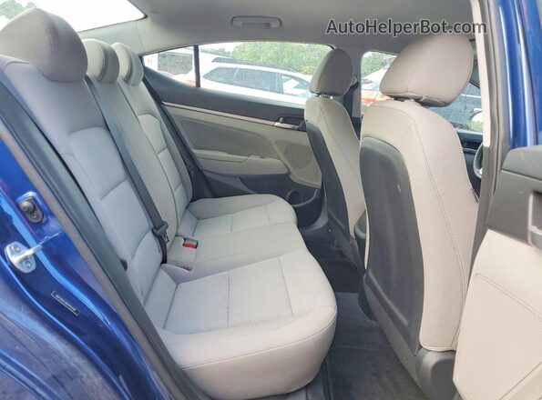 5NPD84LF0KH415598 2019 HYUNDAI ELANTRA Blue Widok tylnych siedzeń