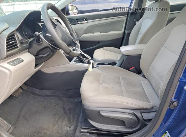 5NPD84LF0KH415598 2019 HYUNDAI ELANTRA Blue Widok wnętrza z przodu