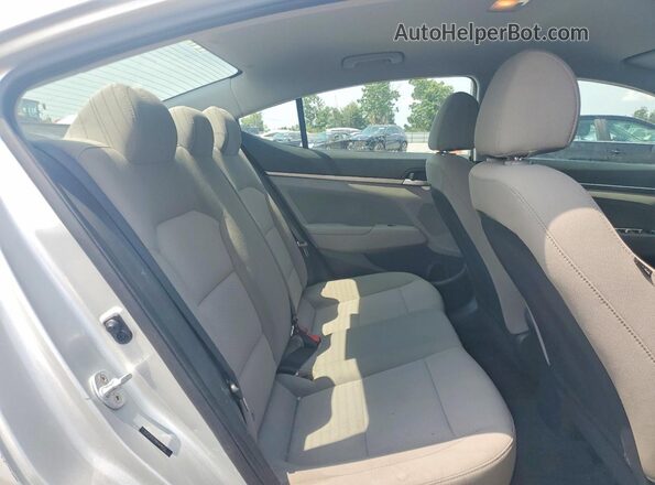 5NPD84LF0KH490950 2019 HYUNDAI ELANTRA Silver Rear seats view