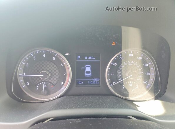 5NPD84LF0KH490950 2019 HYUNDAI ELANTRA Silver Instrument cluster view