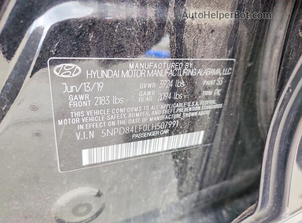 5NPD84LF0LH507991 2020 HYUNDAI ELANTRA Blue Շարժիչի բաժամունքի տեսք