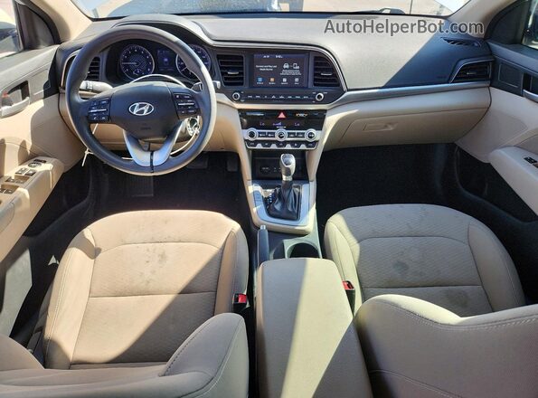 5NPD84LF0LH519574 2020 HYUNDAI ELANTRA White Առջևի վահանակի տեսք