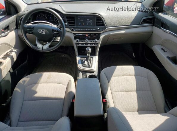 5NPD84LF0LH531580 2020 HYUNDAI ELANTRA Red Вид панелі приладів