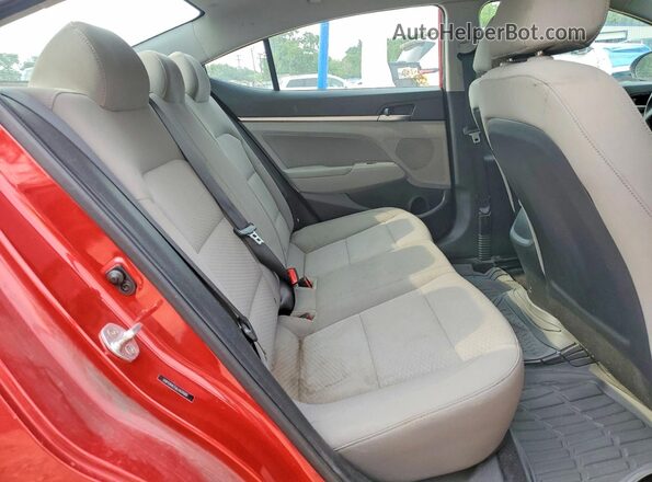 5NPD84LF0LH531580 2020 HYUNDAI ELANTRA Red Vista de los asientos traseros