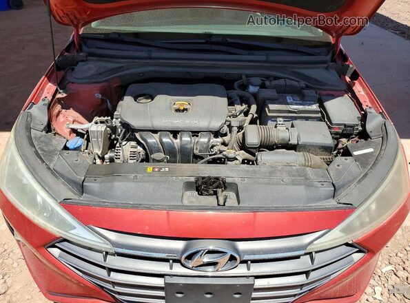 5NPD84LF0LH548539 2020 HYUNDAI ELANTRA Красный Вид задней части салона