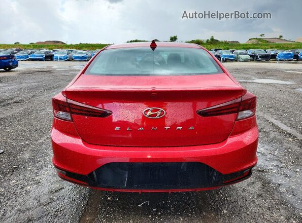 5NPD84LF0LH554695 2020 HYUNDAI ELANTRA Red Вид ззаду
