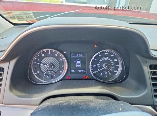 5NPD84LF0LH574834 2020 HYUNDAI ELANTRA Red Vista del cuadro de instrumentos