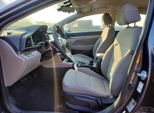 5NPD84LF0LH575062 2020 HYUNDAI ELANTRA Gray Front interior view