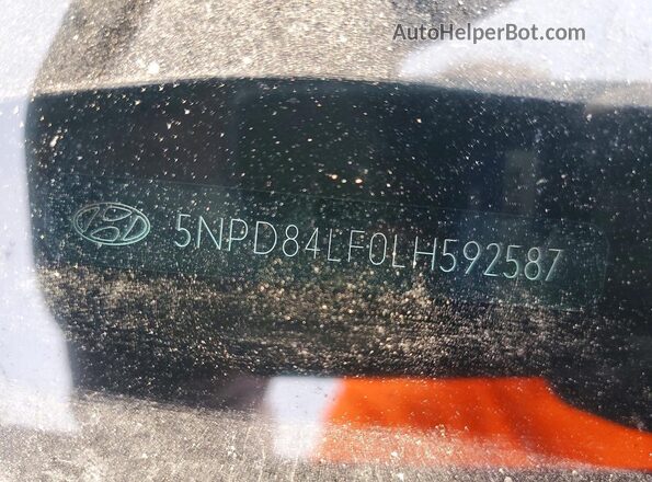 5NPD84LF0LH592587 2020 HYUNDAI ELANTRA Синий Вид подкапотного пространства