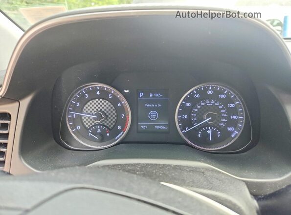 5NPD84LF0LH595070 2020 HYUNDAI ELANTRA Black Widok zestawu wskaźników