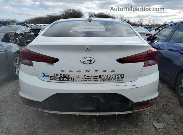 5NPD84LF0LH614832 2020 HYUNDAI ELANTRA White Vista de los asientos traseros