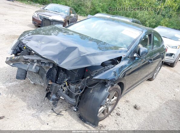 5NPD84LF1HH001447 2017 HYUNDAI ELANTRA Черный Передняя левая четверть