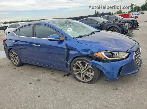 5NPD84LF1HH059350 2017 HYUNDAI ELANTRA Blue Delantero derecho